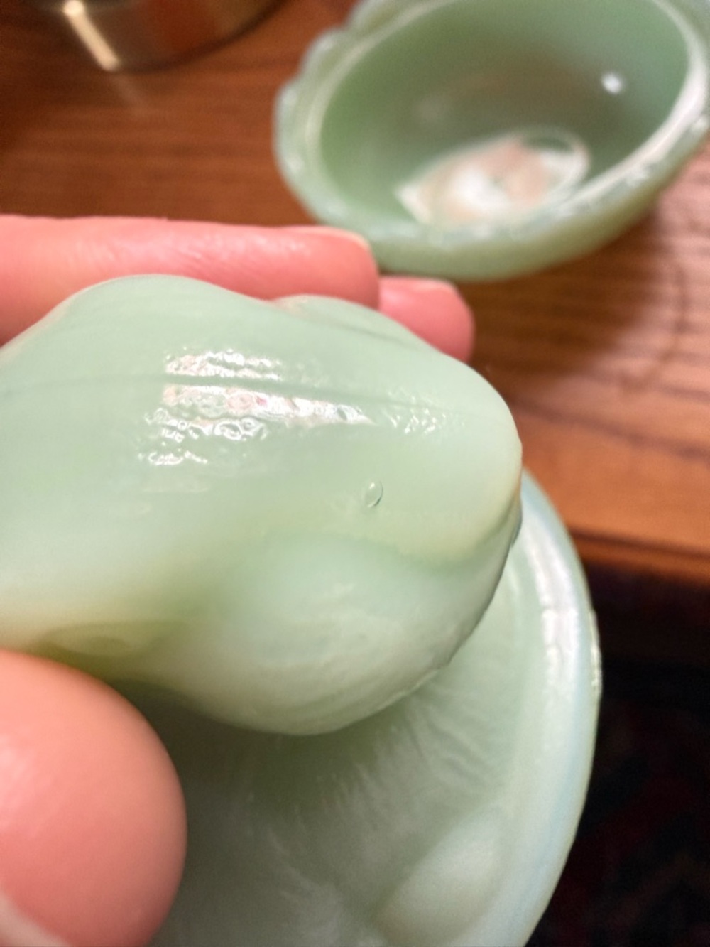 Mosser Jadeite Bunny on nest - Picture 9 of 10